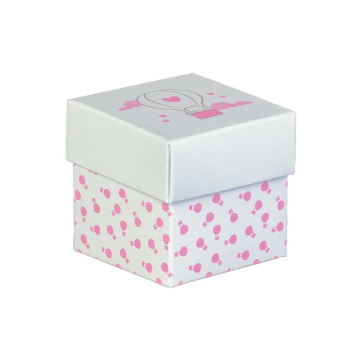 FONDO COPERCHIO 50X50X50 MONGOLFIERA ROSA